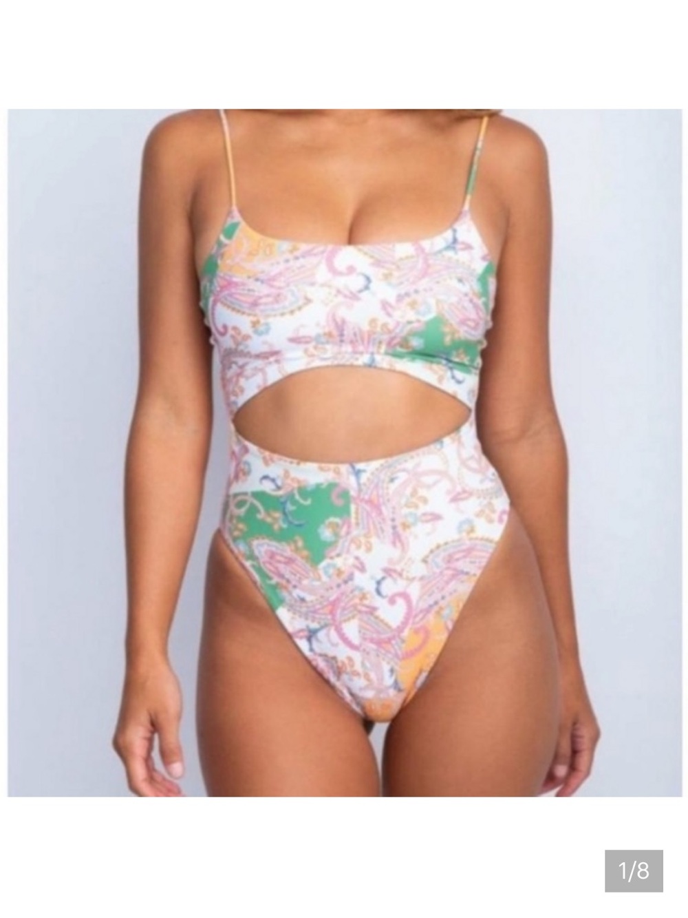 Skatie Madison Cutout One-Piece Swimsuit in Antigua